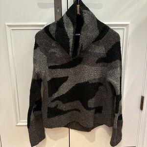 Gray and Black Patterned Sweater